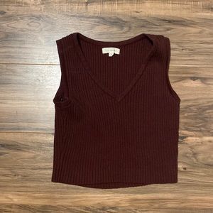 Dark red tank top